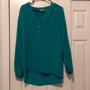 Lilly Pulitzer Blue Silk Elsa Top